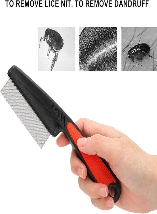 Agirav Flea Lice Comb, Stainless Steel Dog Cat Grooming Combs with Rounded Teeth, Double Sided Professional Pet Tear Stain Remover, Dematting Tool for Small, Medium & Large Pets(COLOR MAY VARY) - Image 5